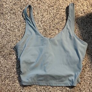 Light Blue Cropped Tank Top